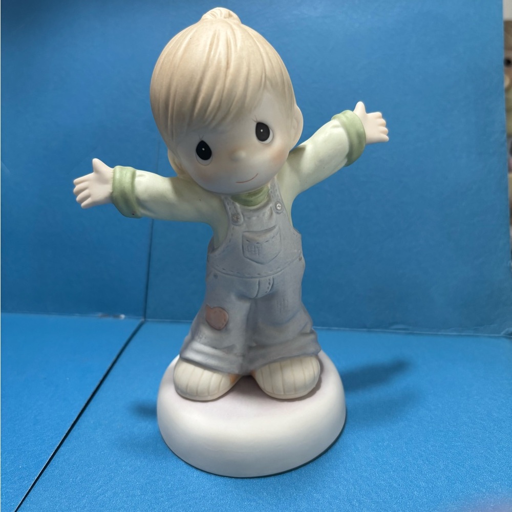 Precious Moments Adorable Figurine with Overalls